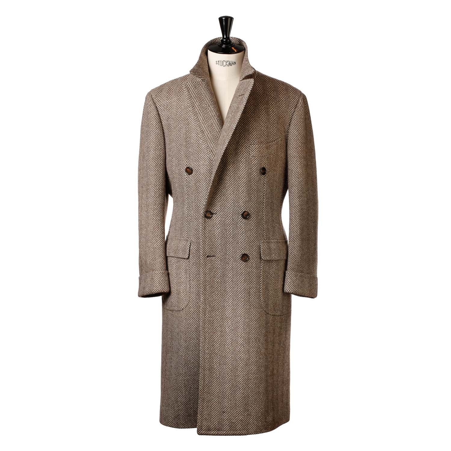 Double-Breasted Coat "Spettacolo Spina" made of finest Merino Lambswool - purerly handmade